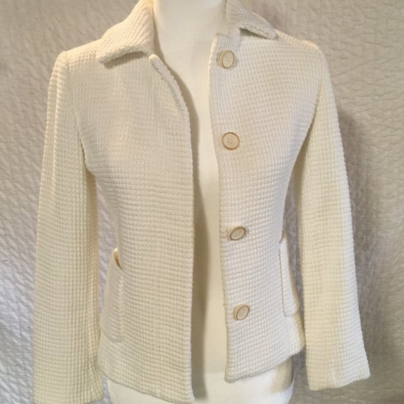 Zara Basic Waffle Knit Sweater Jacket - Picture 1 of 7